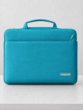 Mosiso 13” Laptop/Tablet Case Zip-Around Sleeve Teal Carry Handle EUC